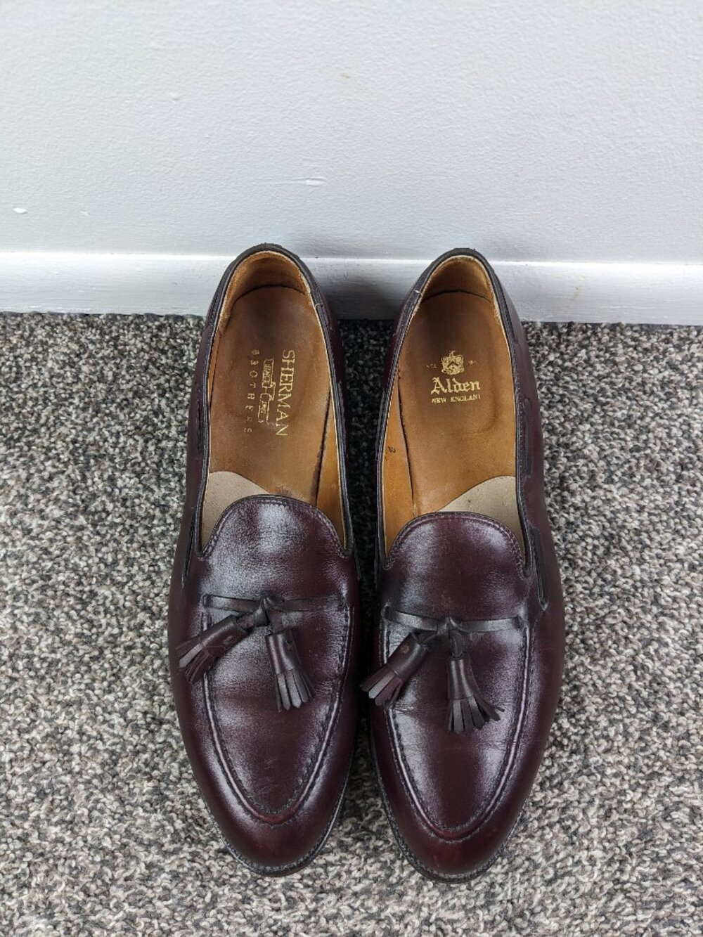 Alden 663 Burgundy Calfskin Tassel Dress Shoe Loafers Mens Sz 11 A/C